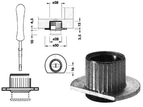 304 szintező szekrényláb h=19,5mm fém