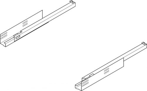 550H3000.03 300mm TANDEM sín TANDEM részleges kihúzás, fa fiókhoz 30k