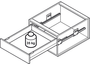 513.04.305 fiókkészlet antracit 92/500mm Matrix BoxP 35kg komplett garnitúra