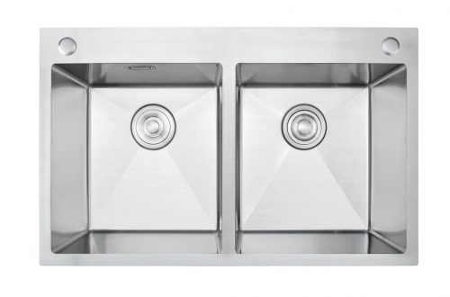 2 mély szálh. inox mosogató 800*500 C Mex inox + ajándék szappanadagoló